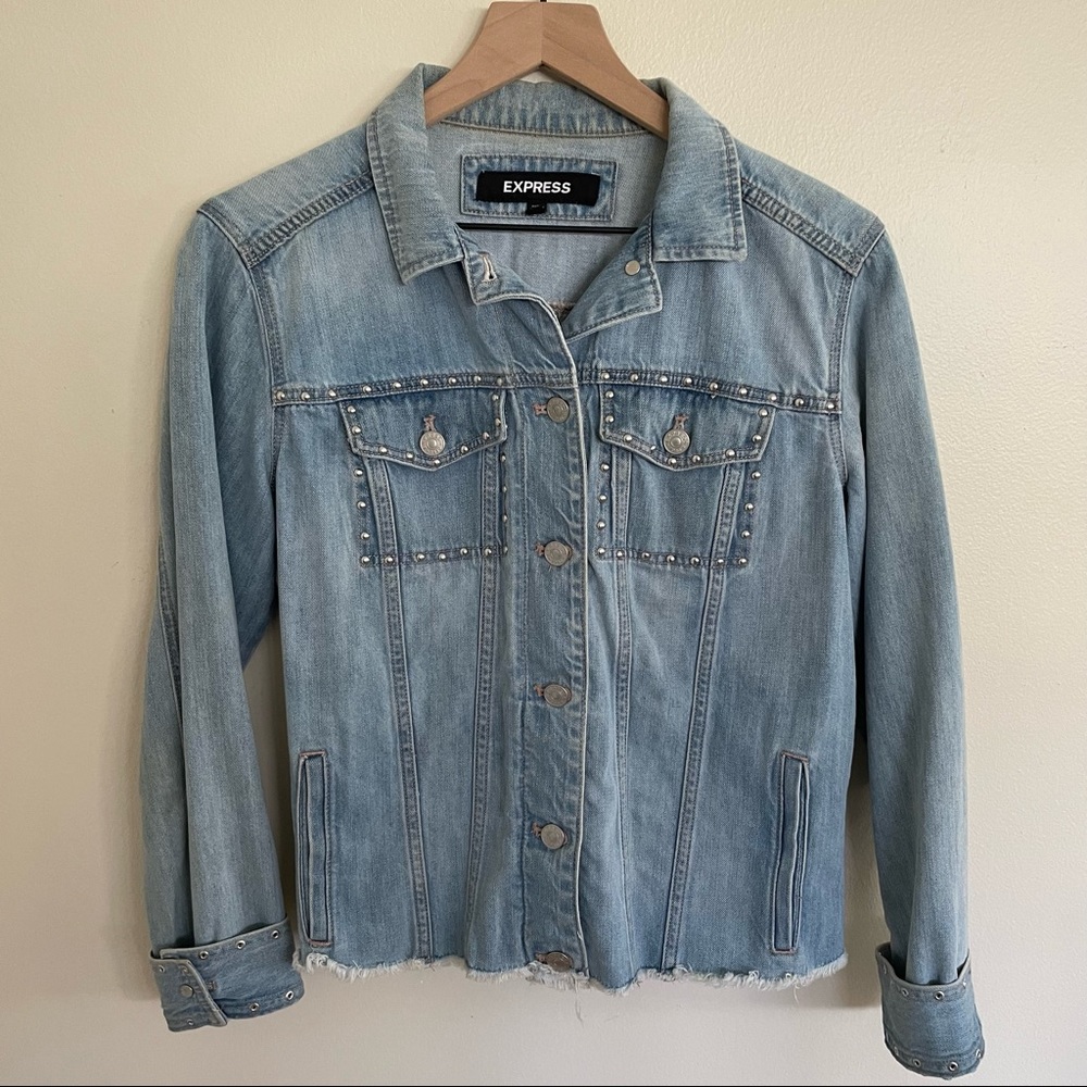 Express Embellished Denim Jacket